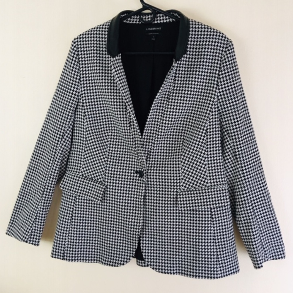 Lane Bryant "The Bryant" Houndstooth Blazer 14